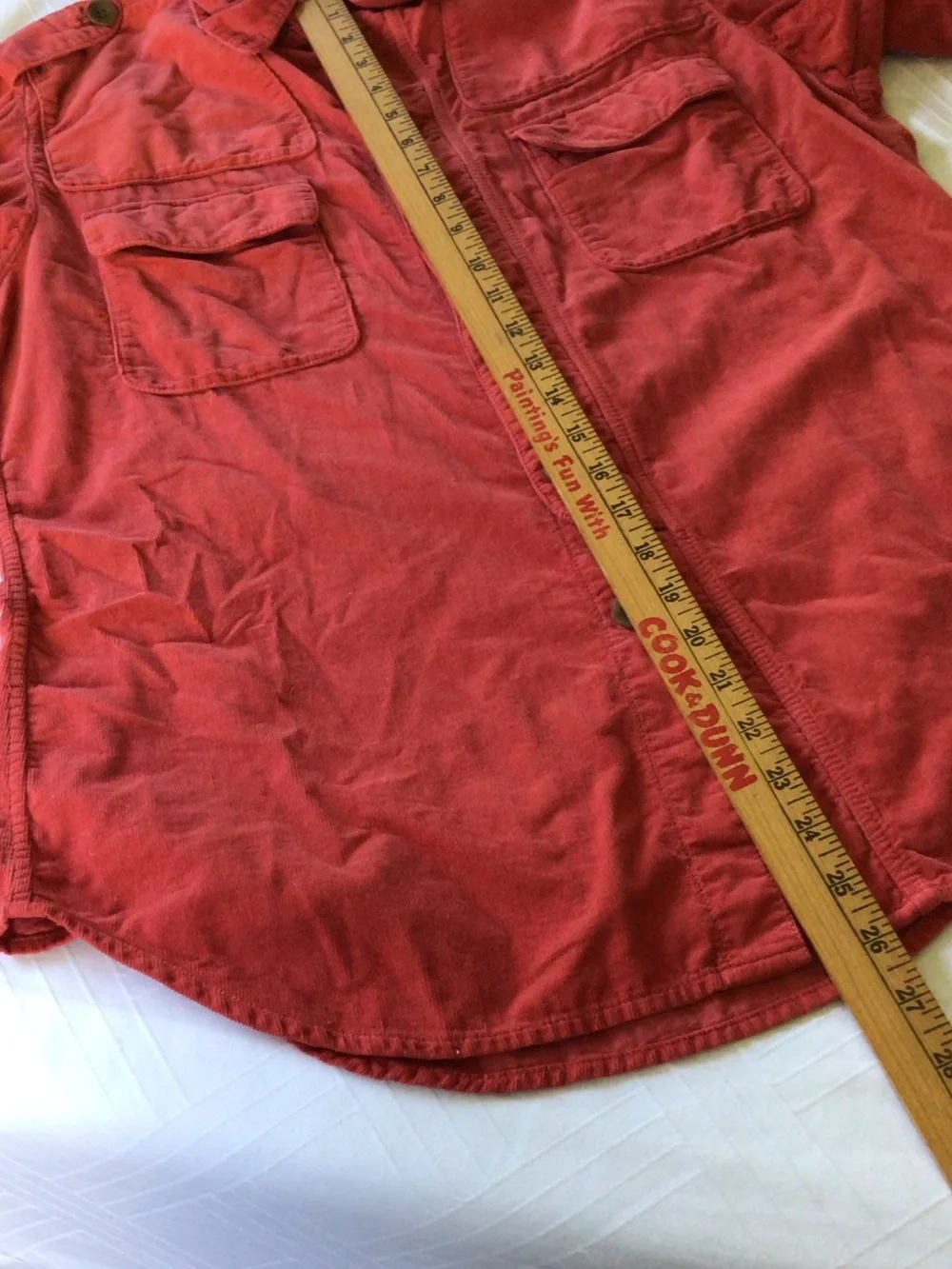 Barbour Collab with TOKITO Red Corduroy Button-Up Shirt L